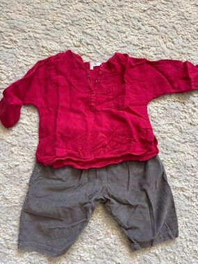 Caramel Baby London Red Top Cotton Breathable 12 mo 1 year